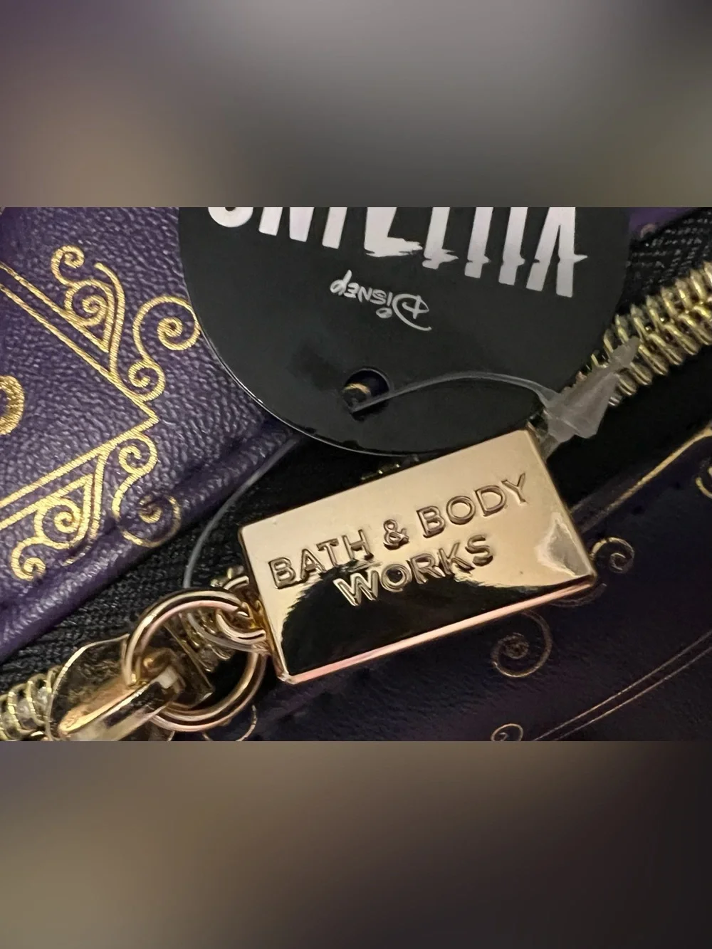 Bath & Body Works / Disney Villains Purple/Gold Make up bag